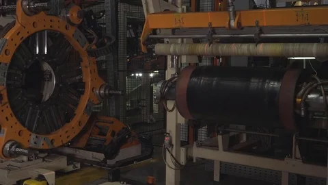 Tire Manufacturing Process Stock Footage 75519963