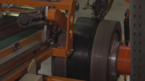 Tire Manufacturing Process Stock Footage 75520011