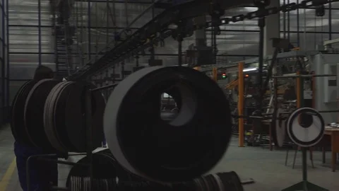 Tire Manufacturing Process Stock Footage