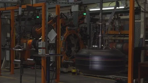 Tire Manufacturing Process Stock Footage 75520149