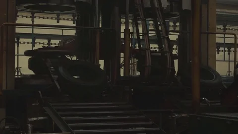 Tire Manufacturing Process Stock Footage 75520941