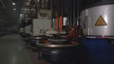 Tire Manufacturing Process Stock Footage