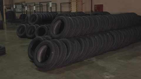 Tire Manufacturing Process Stock Footage 75521004