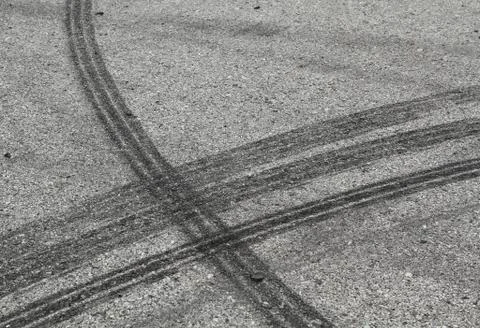 Tire marks Stock Photos