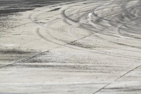 Tire marks Foto stock