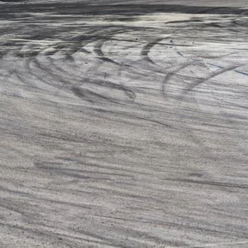 Tire marks on road track Stock Photos