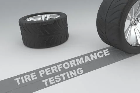 Tire Performance Testing concept Illustrazione stock