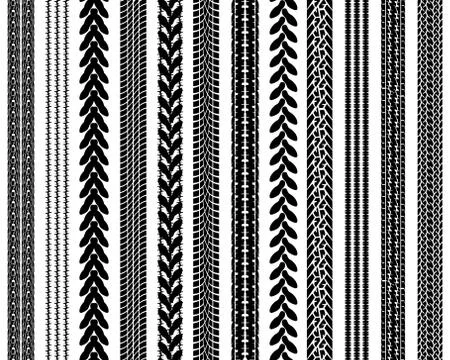 Tire prints , seamless pattern Stock Illustration