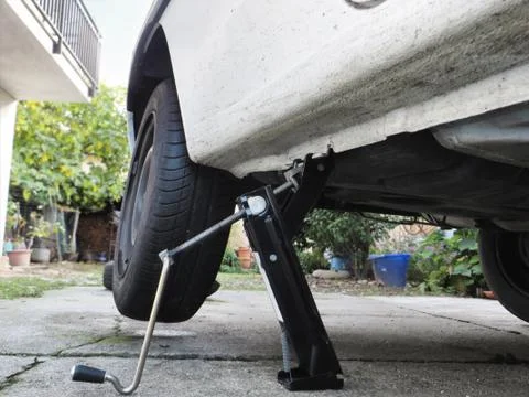 Tire puncture Stock Photos