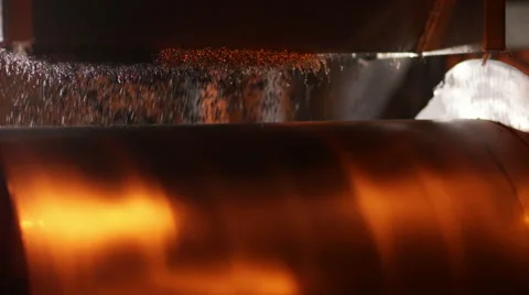 Tire recycling plant Stock Footage 46980660
