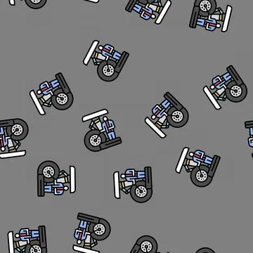 Tire replacement aircraft vector seamless pattern 스톡 일러스트