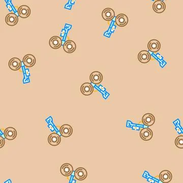 Tire replacement aircraft vector seamless pattern Stock Illustration