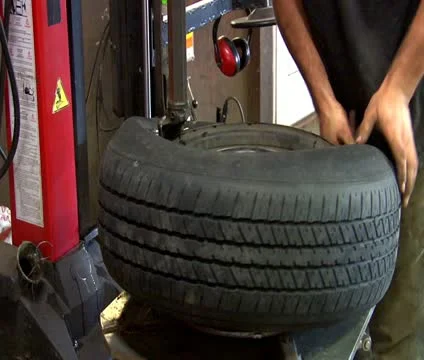 Tire on Rim Stock Footage 12272363