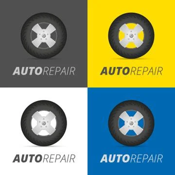 Tire service Stock Illustration