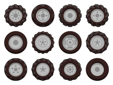 Tire Service, Vector Emblem, in Cartoon Style Stock Illustration