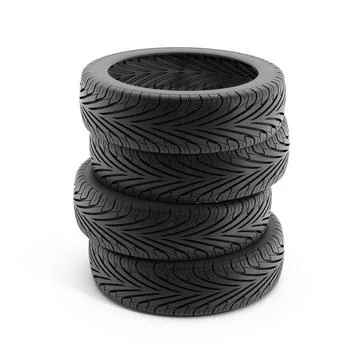 Tire stack Tire stack isolated on white background. Copyright: xZoonar.com... Stock Photos