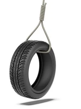 Tire swing over 스톡 일러스트