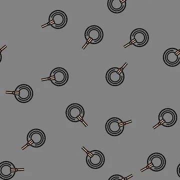 Tire swing redneck vector seamless pattern Illustrazione stock