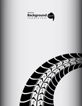 Tire track abstract background, vector illustration, eps10 Stock Illustration