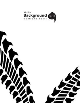 Tire track background Illustrazione stock
