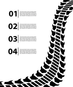 Tire track background Stock Illustration