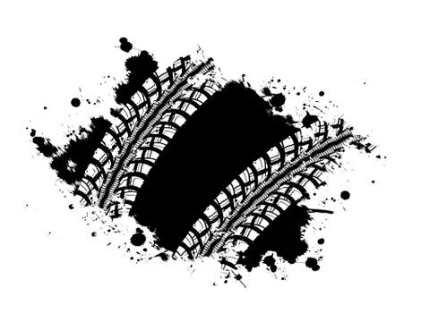 Tire track background Stock Illustration