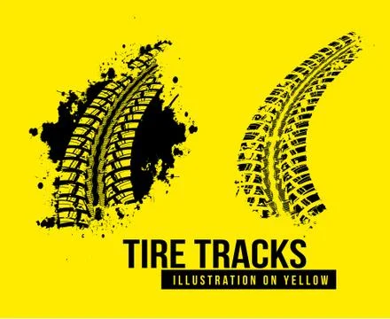 Tire track background Stock Illustration