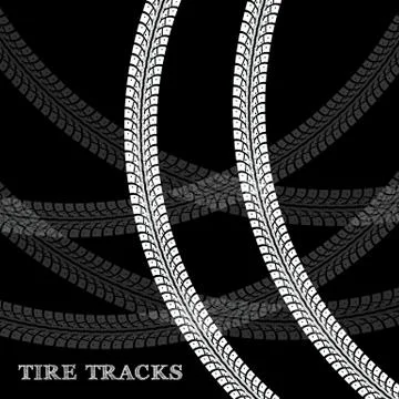 Tire track background Stock Illustration