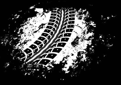 Tire track background Stock Illustration