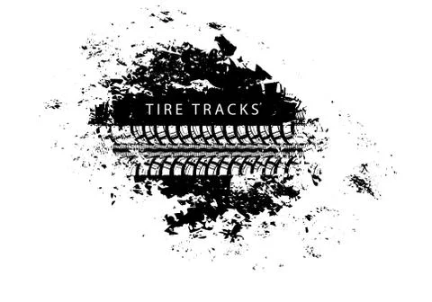 Tire track background Stock Illustration