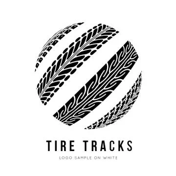 Tire track background Illustrazione stock