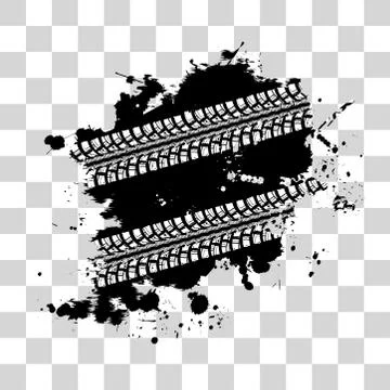 Tire track background Stock Illustration