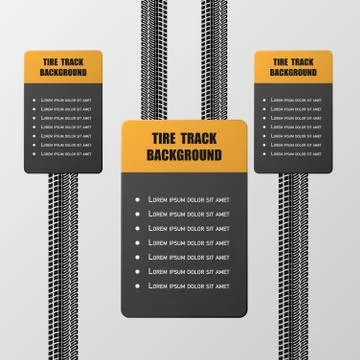 Tire track banners Stock Illustration