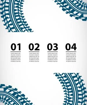 Tire track business background, vector illustration, eps10 Stock Illustration