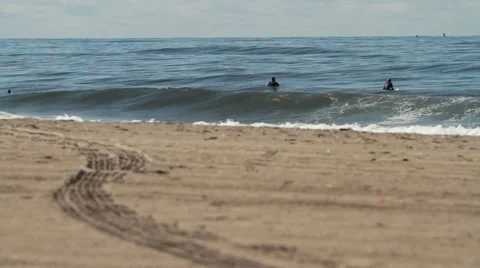 Tire track Stock Footage 46806725