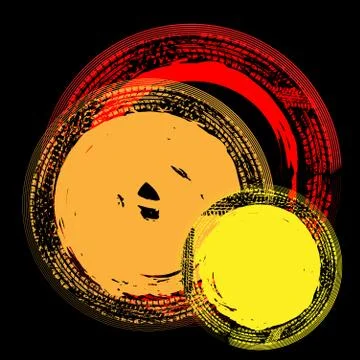 Tire track grunge circle frames Stock Illustration