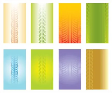 Tire track labels Illustrazione stock