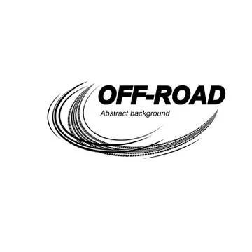 Tire track logo Stock Illustration