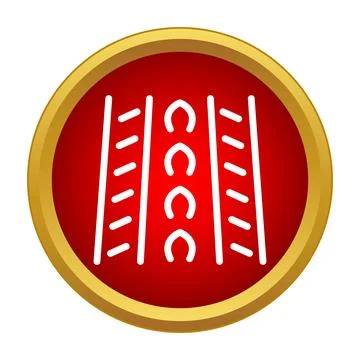 Tire track pattern icon on red button Stockillustratie