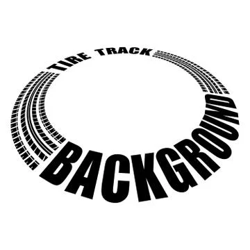 Tire track perspective circle Stock Illustration