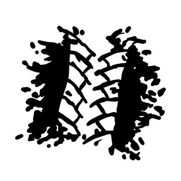 Tire track print icon, mudding vector illustration isolated on white Stock Illustration
