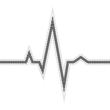 Tire track pulse Stock Illustration