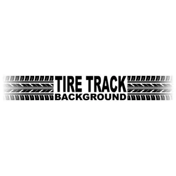 Tire track with text Stock Illustration