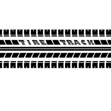 Tire track text Stock Illustration