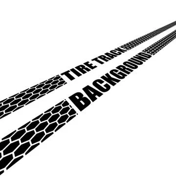Tire track text perspective Stock Illustration
