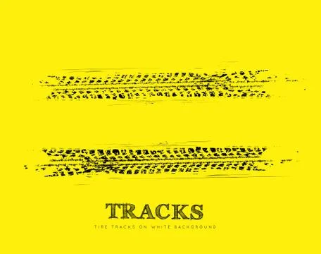 Tire tracks background Stock Illustration