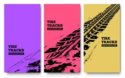 Tire tracks background Stock Illustration