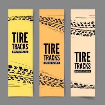 Tire tracks background Stock Illustration