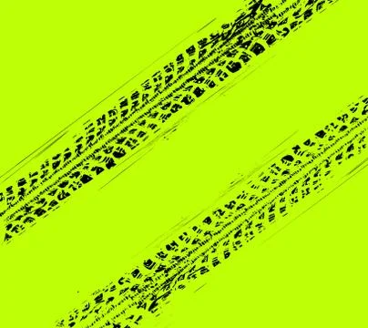 Tire tracks background Stock Illustration