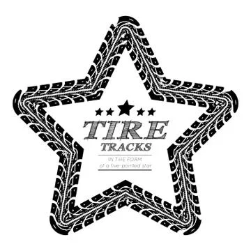 Tire tracks frame Illustrazione stock